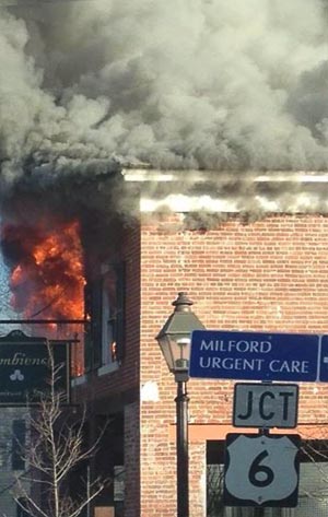 Milford, PA building fire
