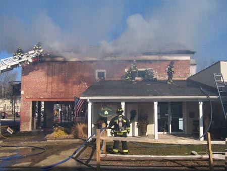 Milford business fire