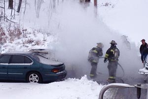 car fire