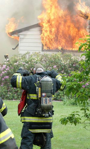 Fighting House Fire, Milford