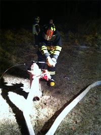 fire hydrant, firefighter
