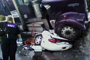 Truck Crushing Car